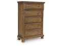Feddinger Medium Brown Five Drawer Chest