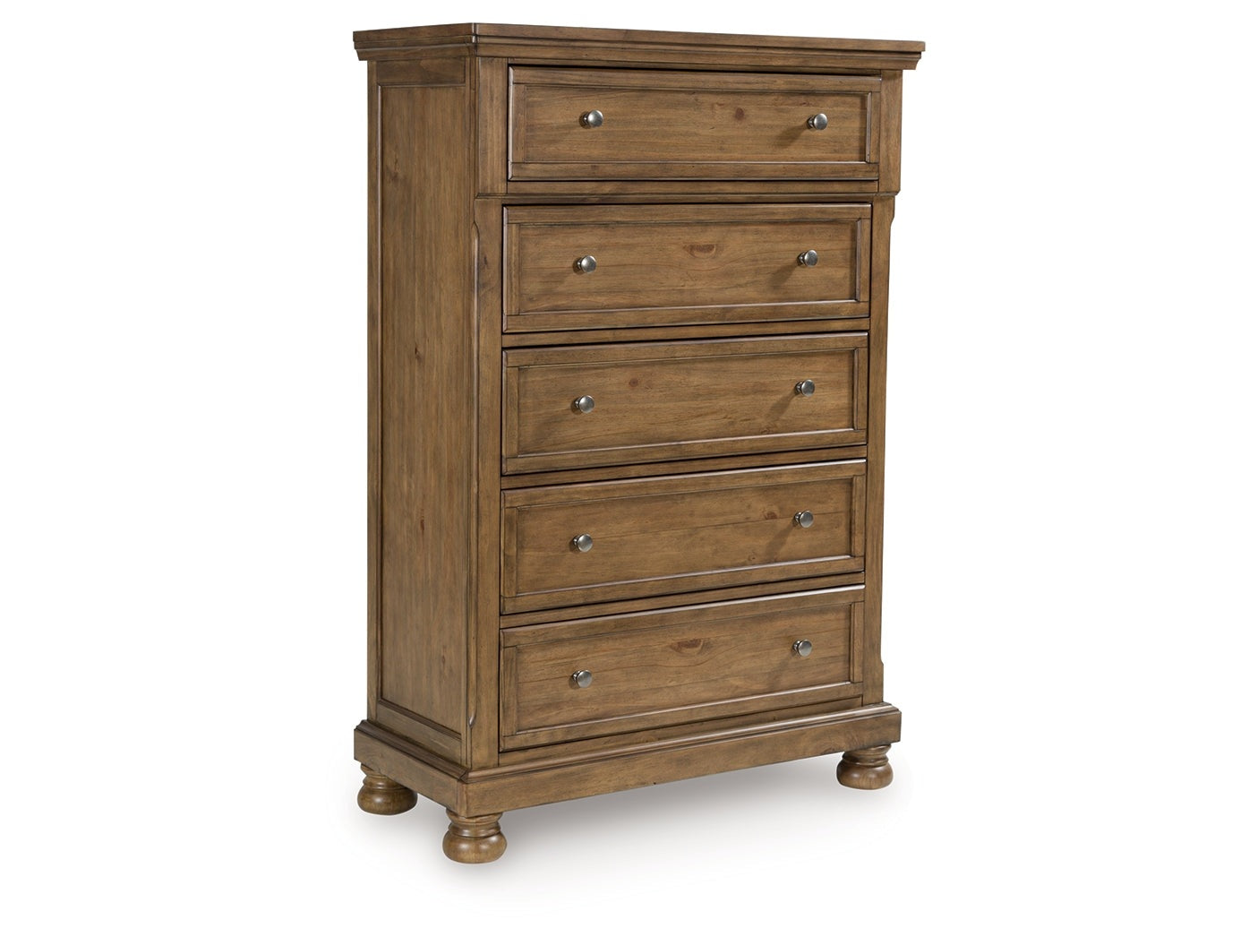 Feddinger Medium Brown Five Drawer Chest