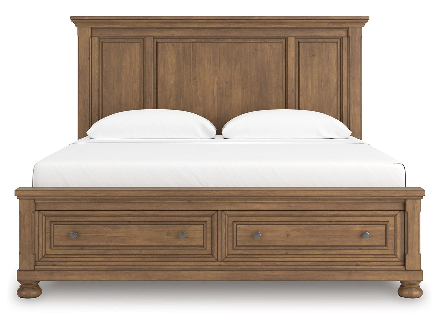 Feddinger Medium Brown King Panel Storage Bed