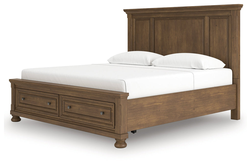 Feddinger Medium Brown King Panel Storage Bed