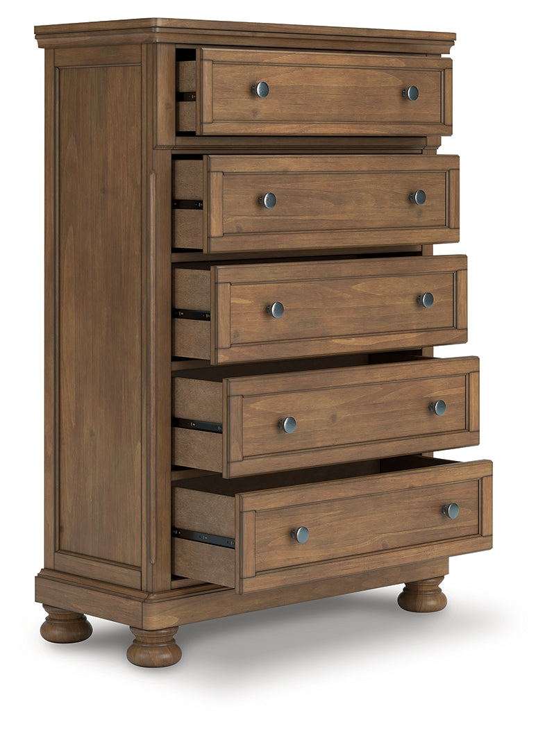 Feddinger Medium King Panel Storage Bedroom Set, Brown