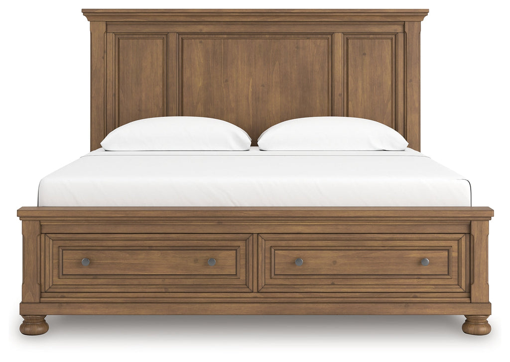 Feddinger Medium King Panel Storage Bedroom Set, Brown