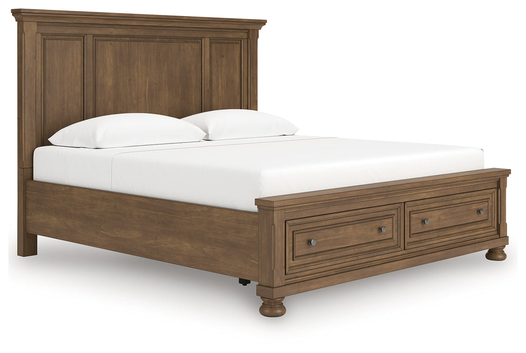 Feddinger Medium King Panel Storage Bedroom Set, Brown