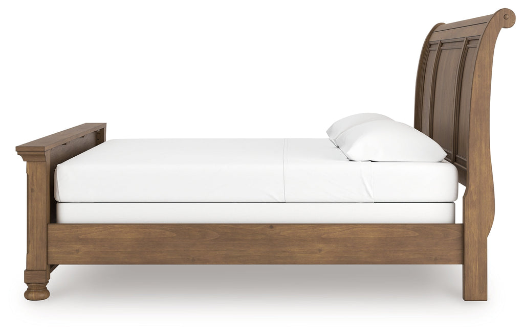 Feddinger Medium Brown King Sleigh Bed