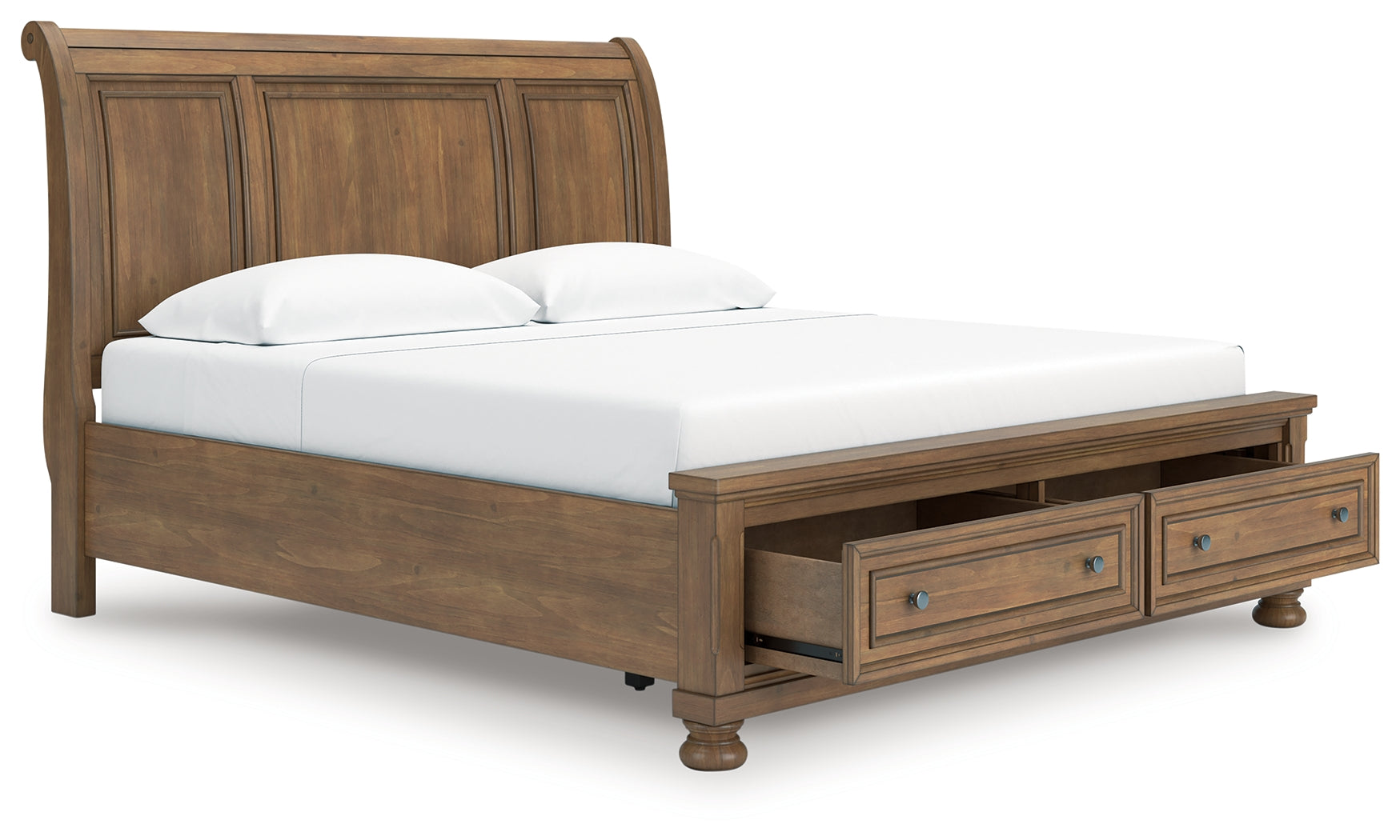 Feddinger Medium Brown King Storage Sleigh Bed