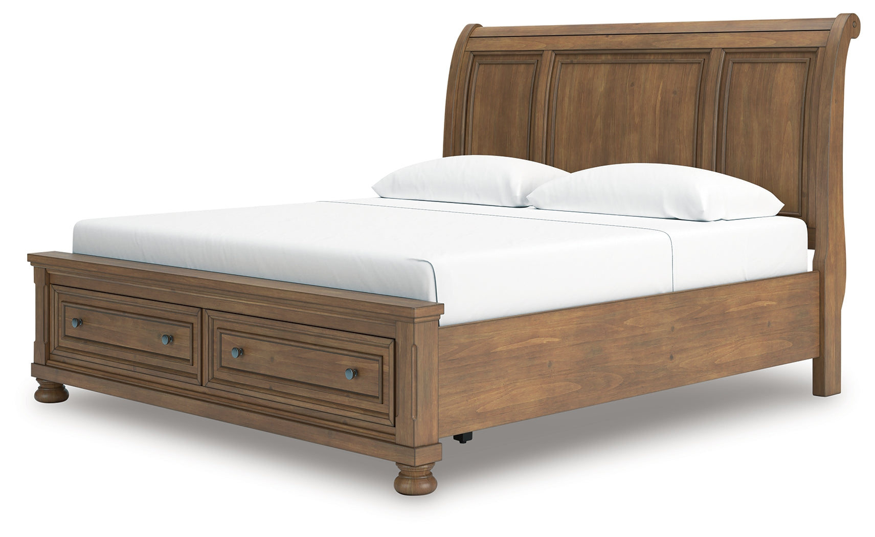 Feddinger Medium Brown King Storage Sleigh Bed