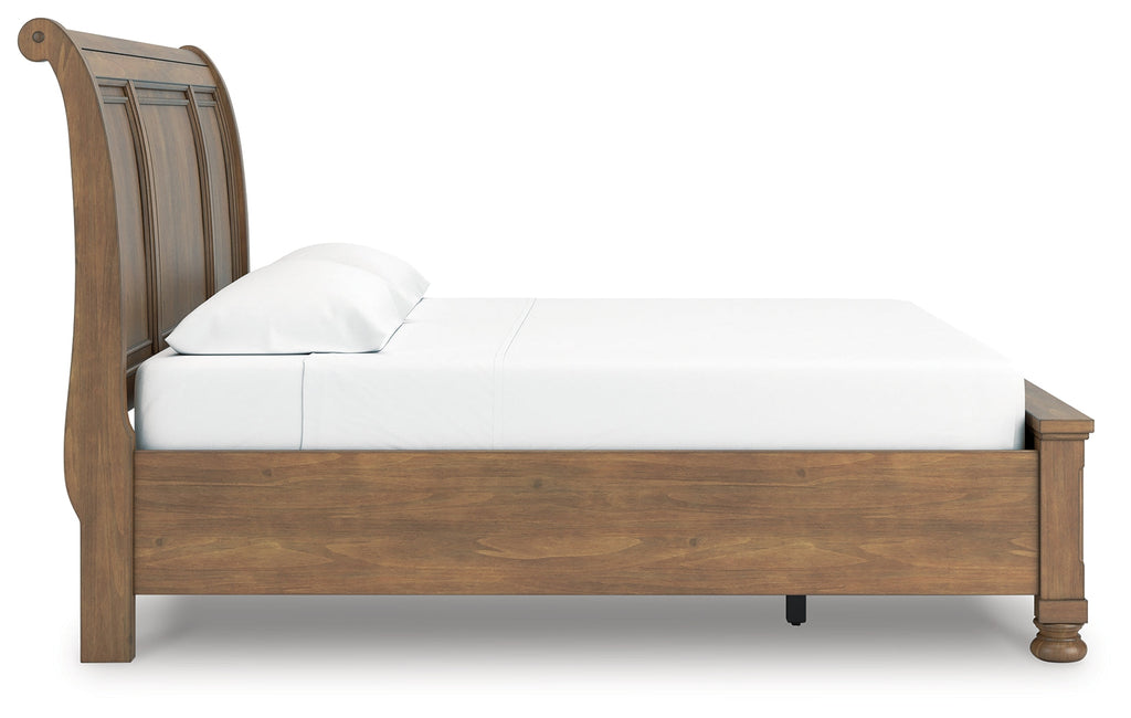 Feddinger Medium Brown King Storage Sleigh Bed