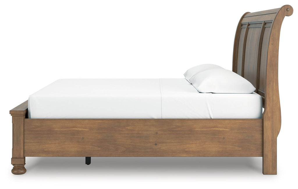 Feddinger Medium Brown King Storage Sleigh Bed