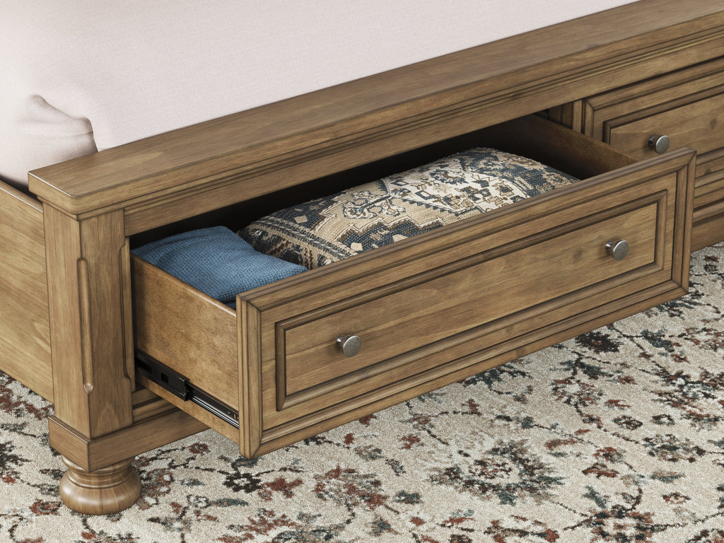 Feddinger Medium Brown King Storage Sleigh Bed