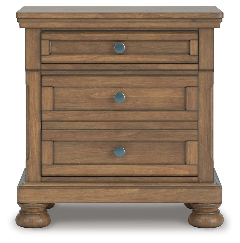 Feddinger Medium Queen Panel Bed, Dresser, Mirror, Chest and 2 Nightstands, Brown