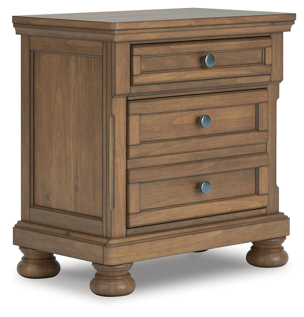 Feddinger Medium Queen Panel Bed, Dresser, Mirror, Chest and 2 Nightstands, Brown