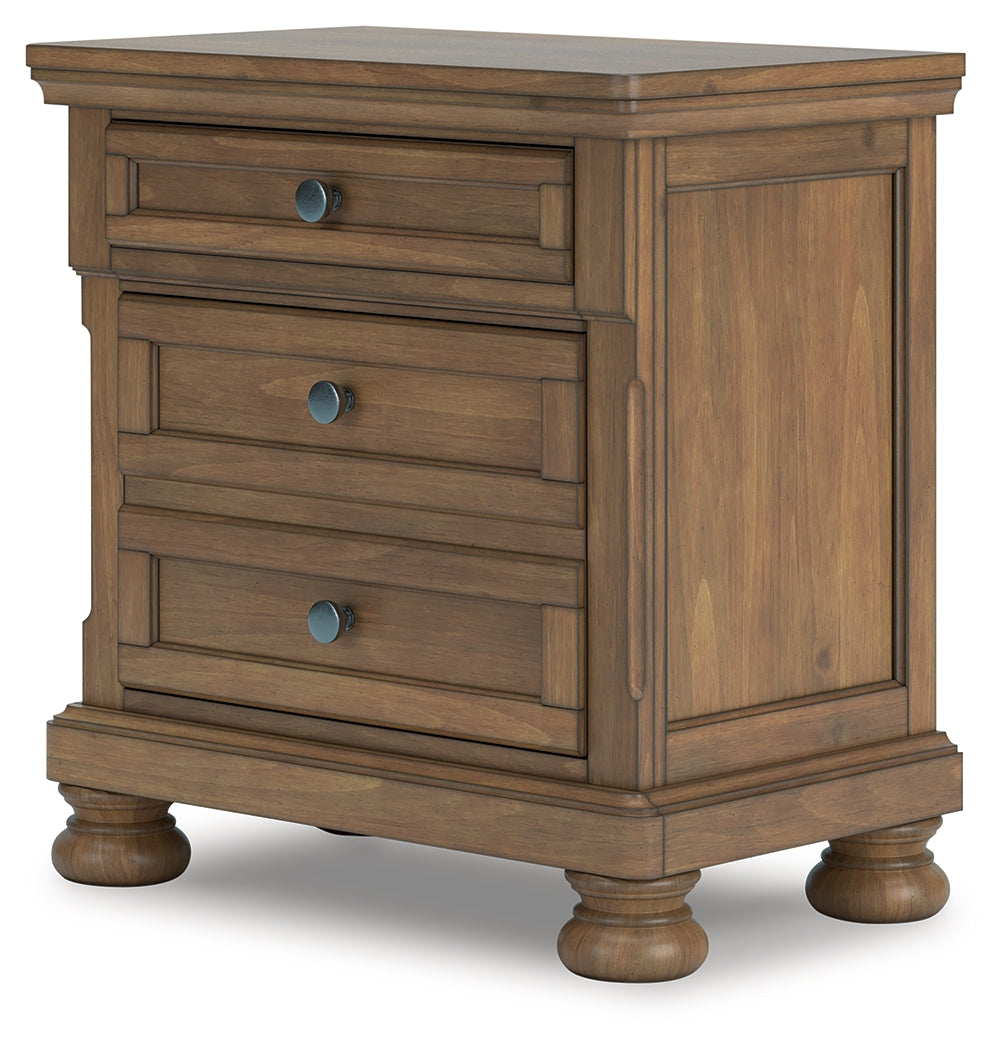 Feddinger Medium Queen Panel Bed, Dresser, Mirror, Chest and 2 Nightstands, Brown