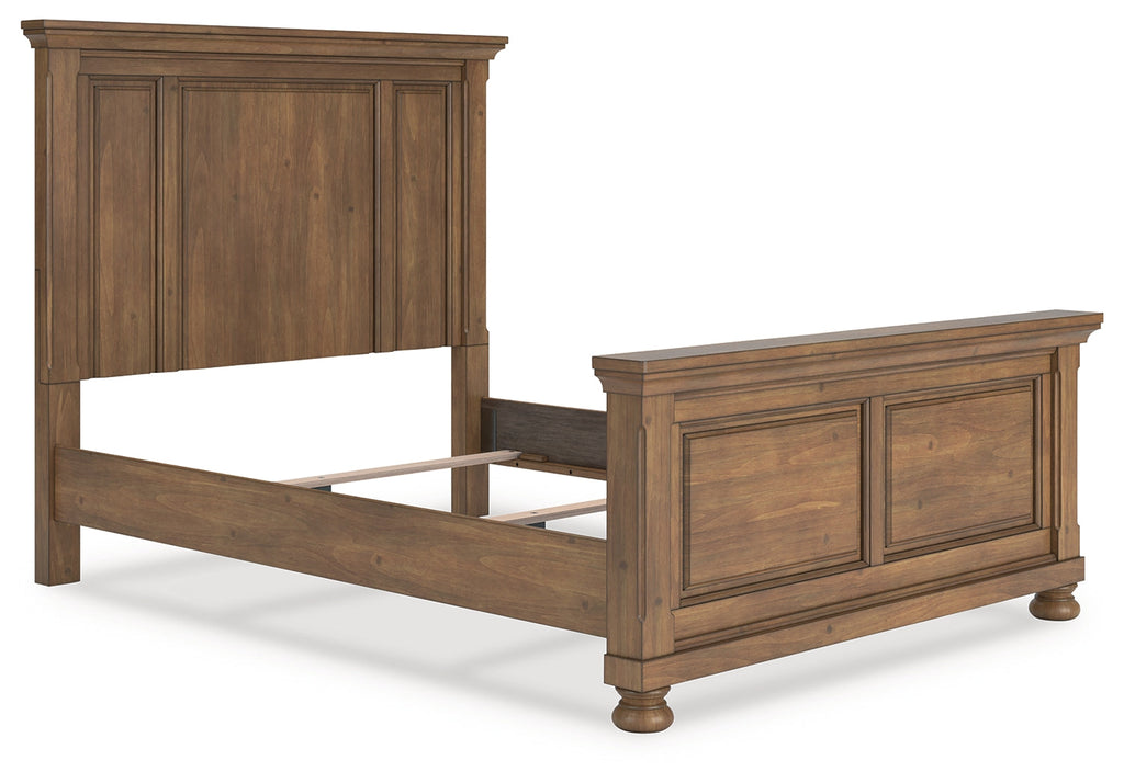 Feddinger Medium Brown Queen Panel Bed, Dresser and Mirror