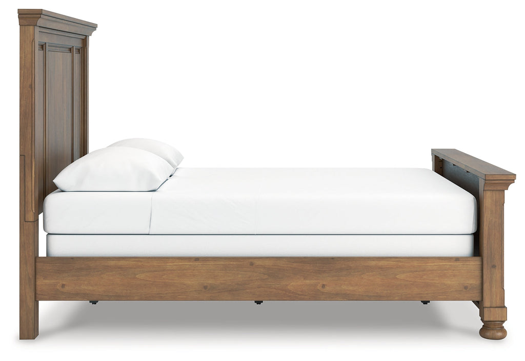 Feddinger Medium Brown Queen Panel Bed, Dresser and Mirror