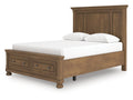 Feddinger Medium Brown Queen Panel Storage Bed