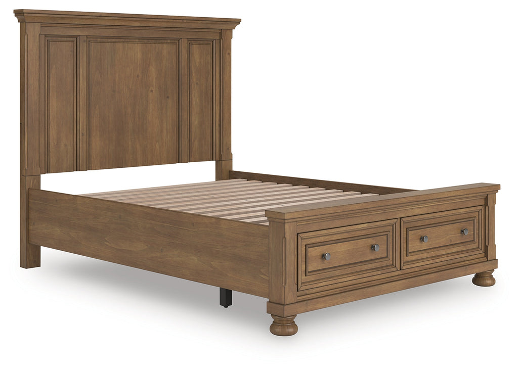 Feddinger Medium Brown Queen Panel Storage Bed