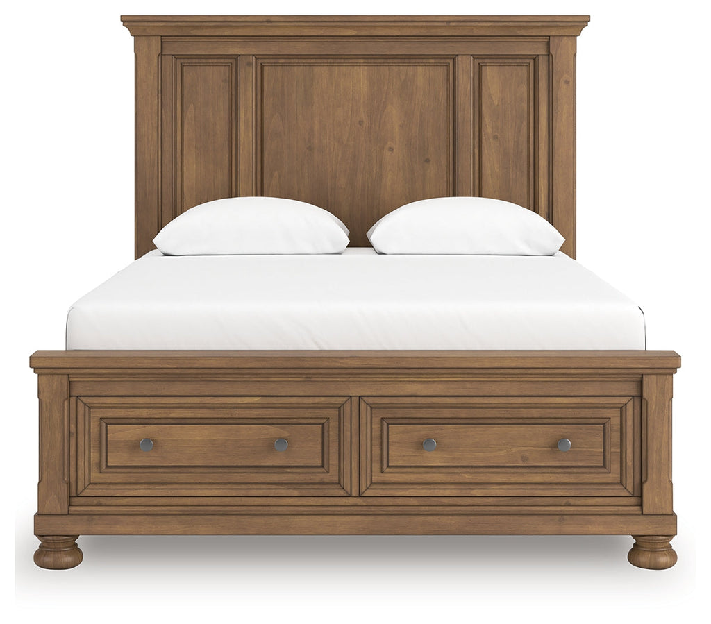 Feddinger Medium Brown Queen Panel Storage Bed