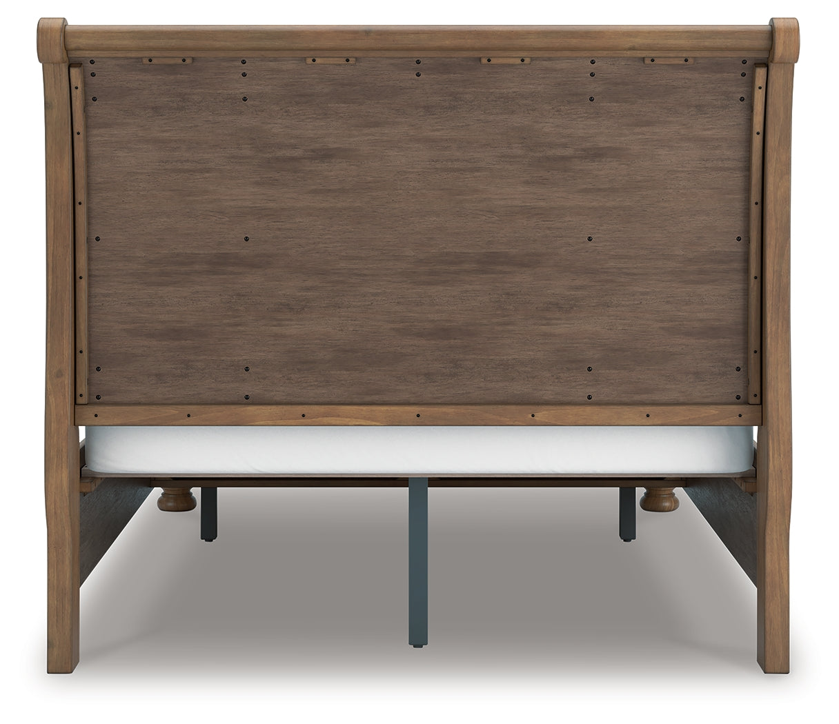 Feddinger Medium Brown Queen Sleigh Storage Bed, Dresser and Mirror