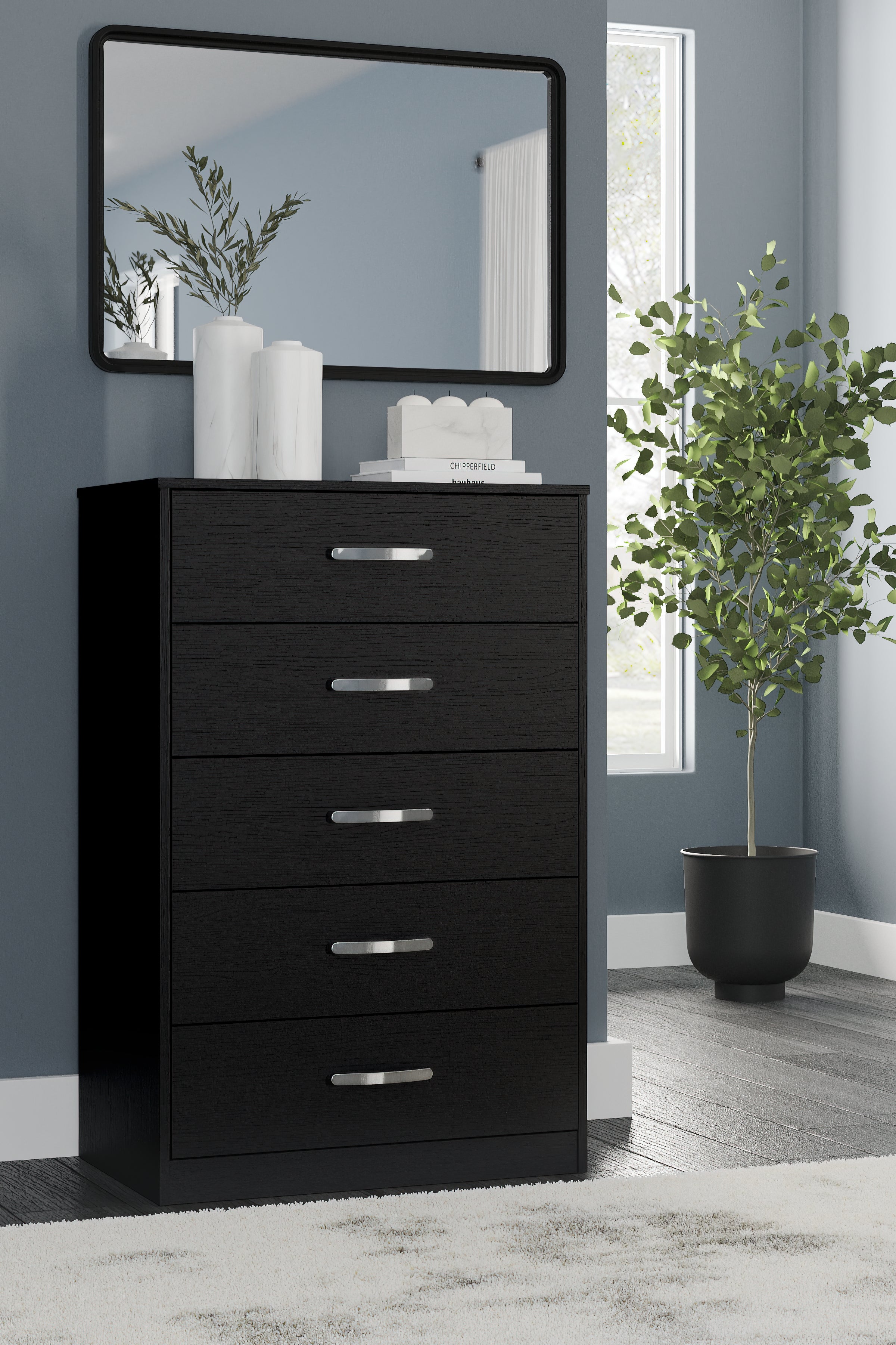 Finch Black Chest of Drawers