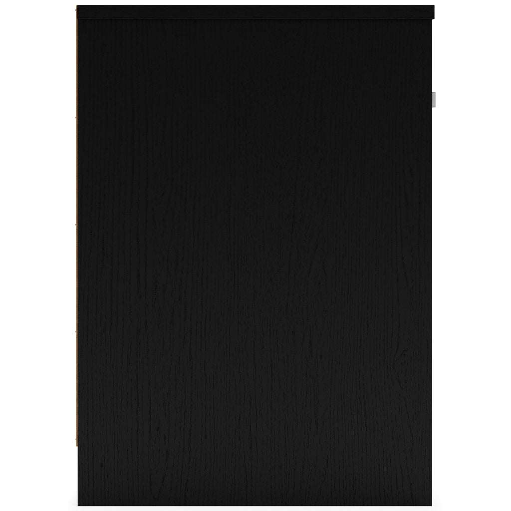 Finch Black One Drawer Nightstand