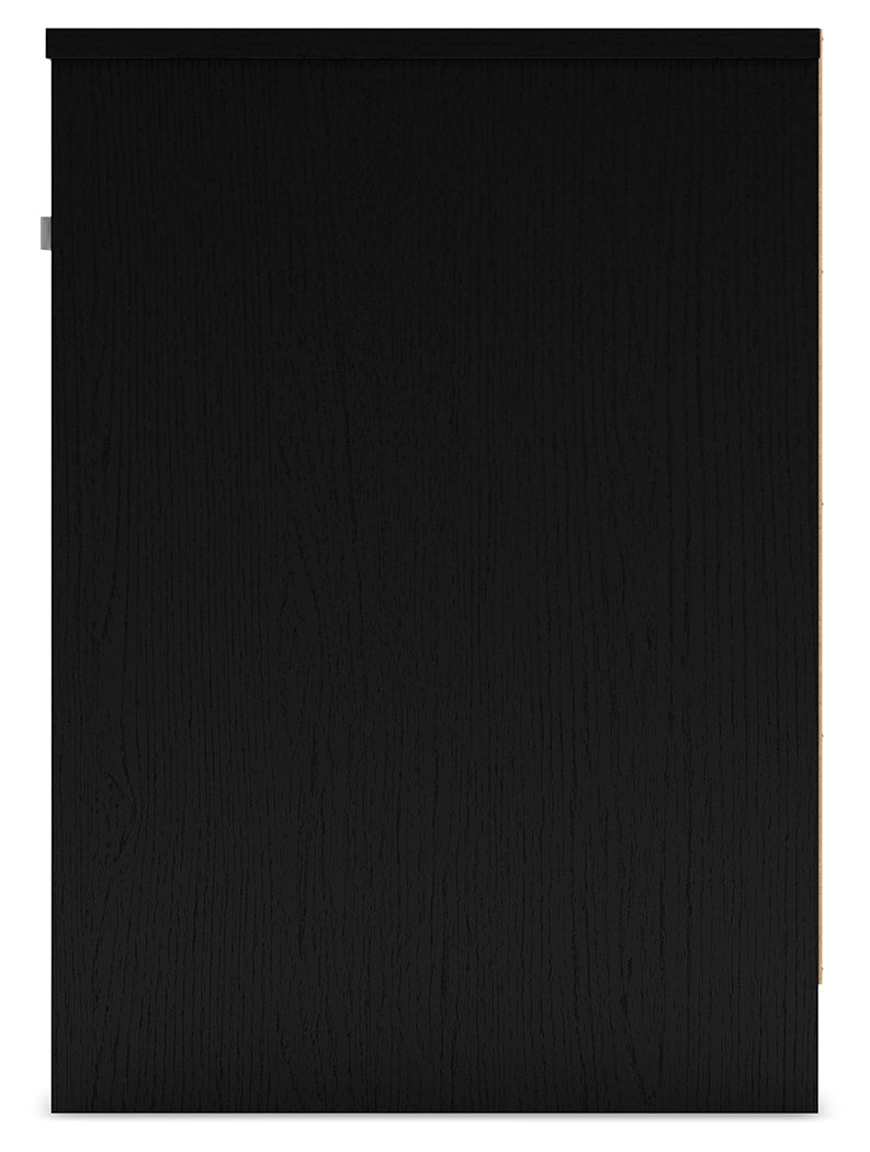 Finch Black One Drawer Nightstand