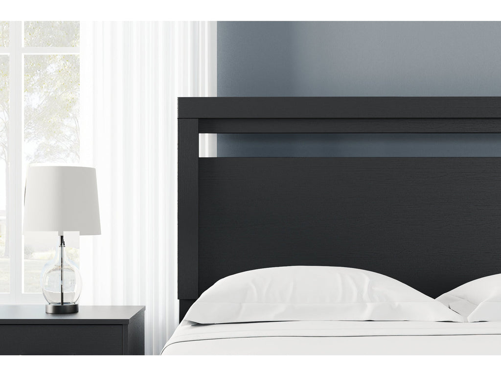 Finch Black Queen Panel Headboard