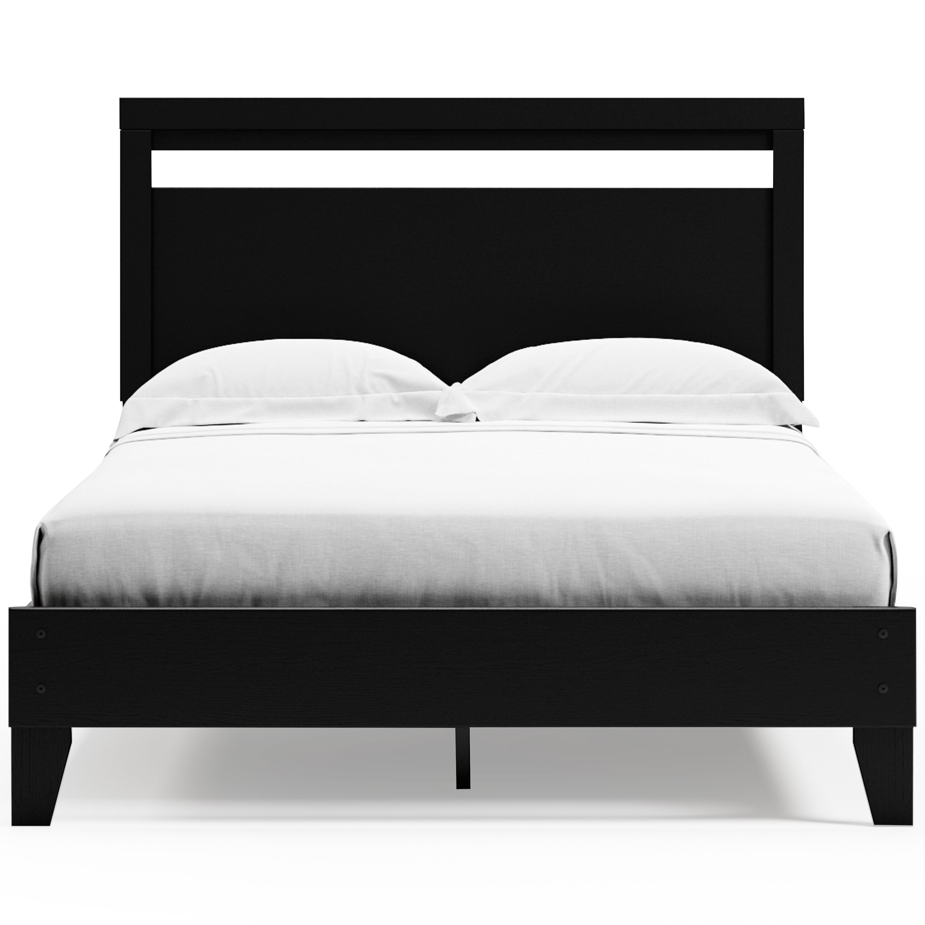 Finch Black Queen Panel Platform Bed