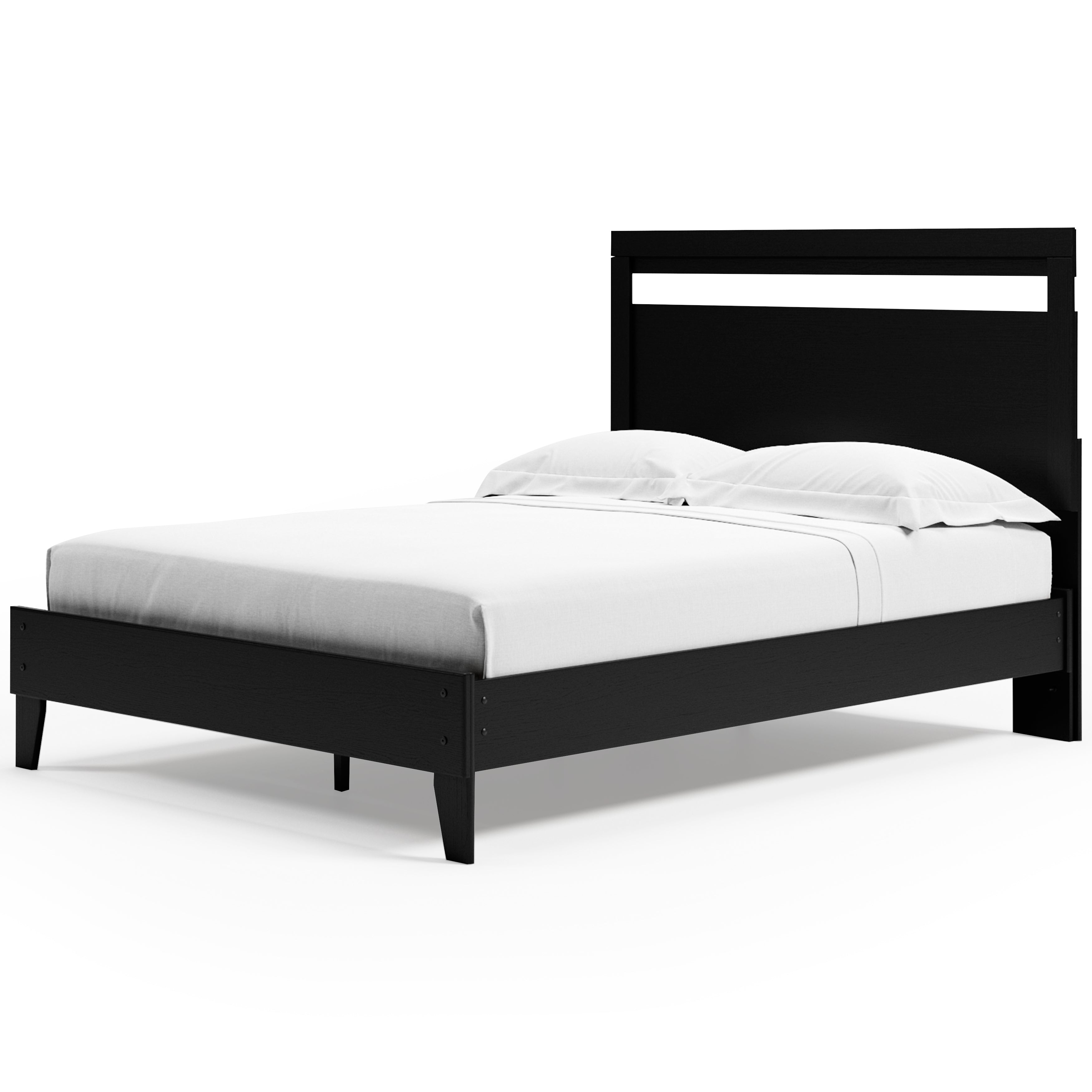 Finch Black Queen Panel Platform Bed