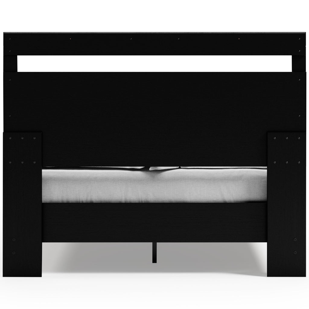 Finch Black Queen Panel Platform Bed