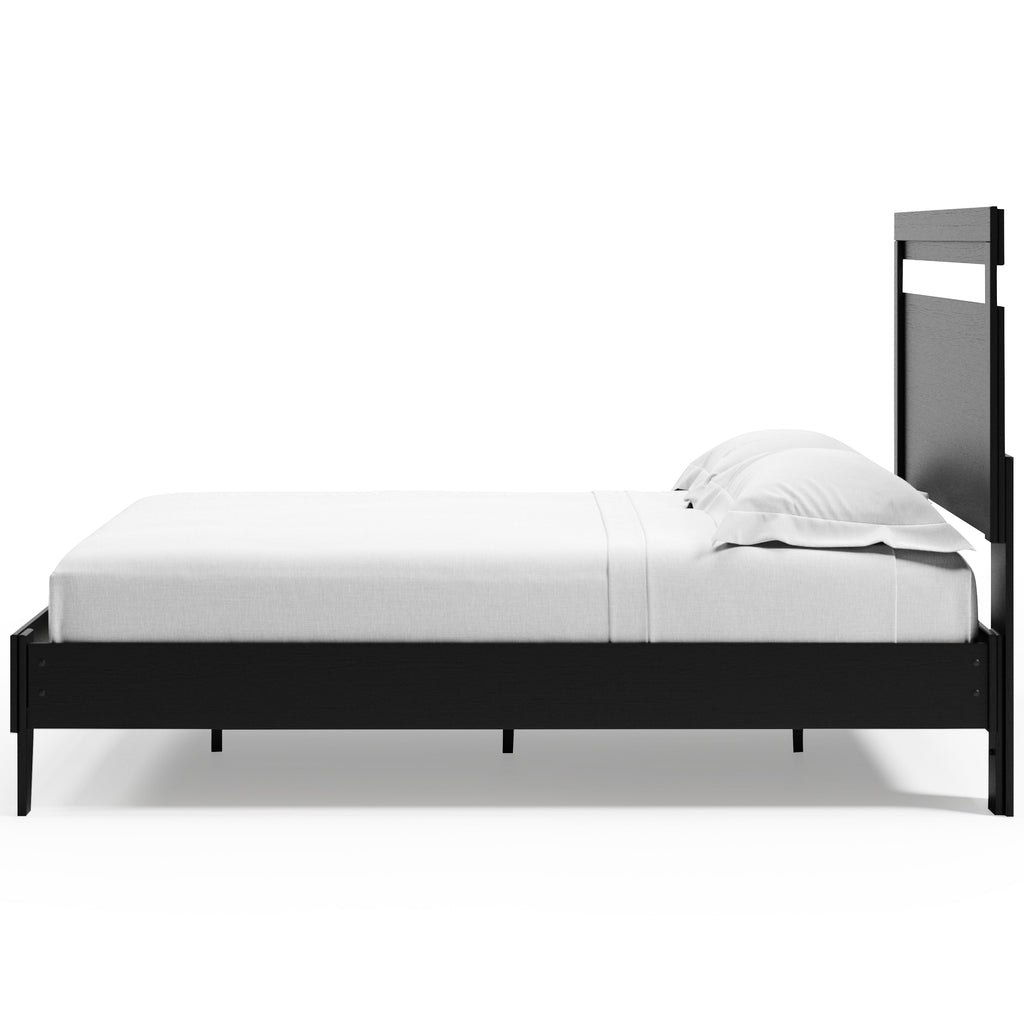 Finch Black Queen Panel Platform Bed