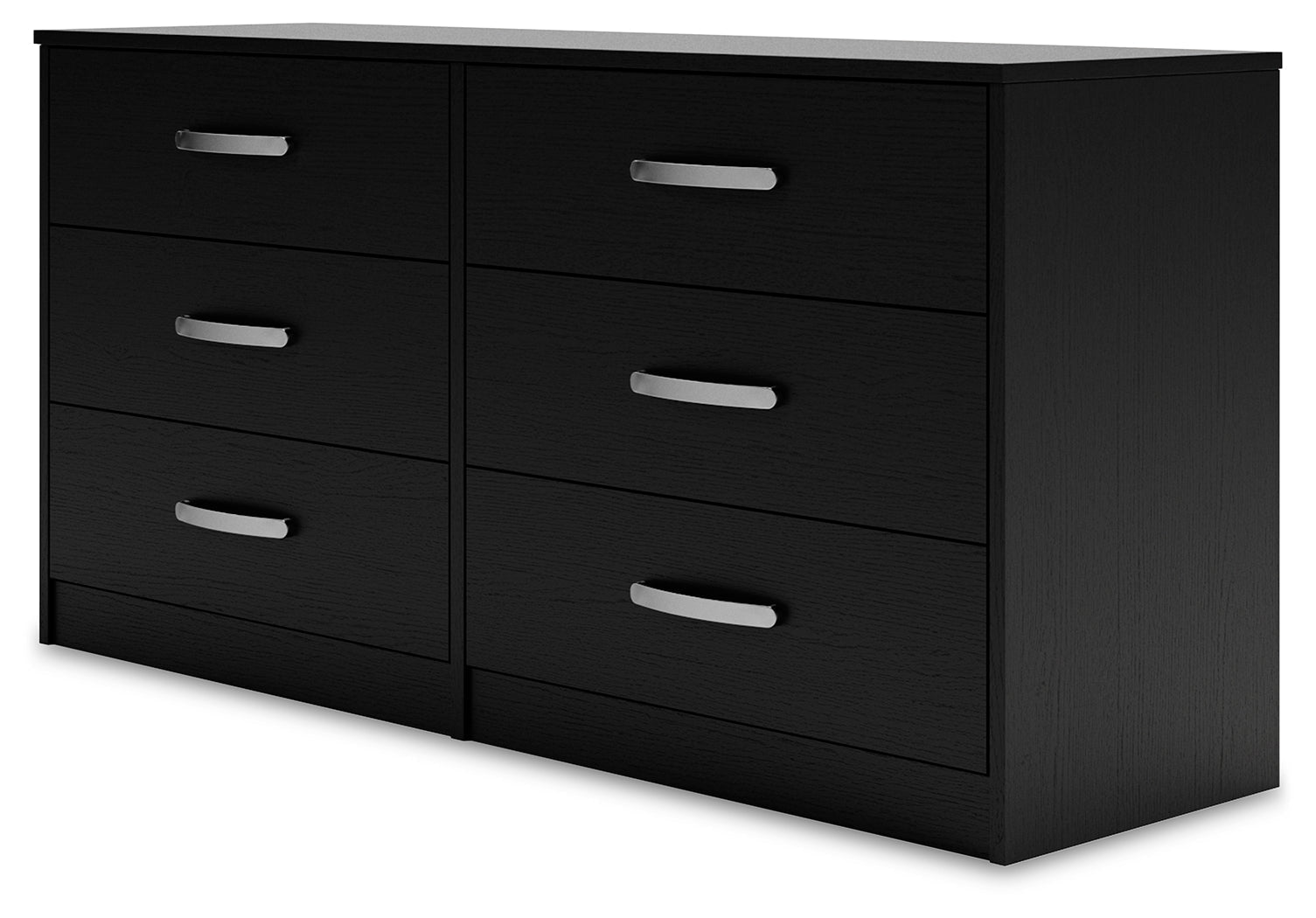 Finch Black Six Drawer Wide Dresser