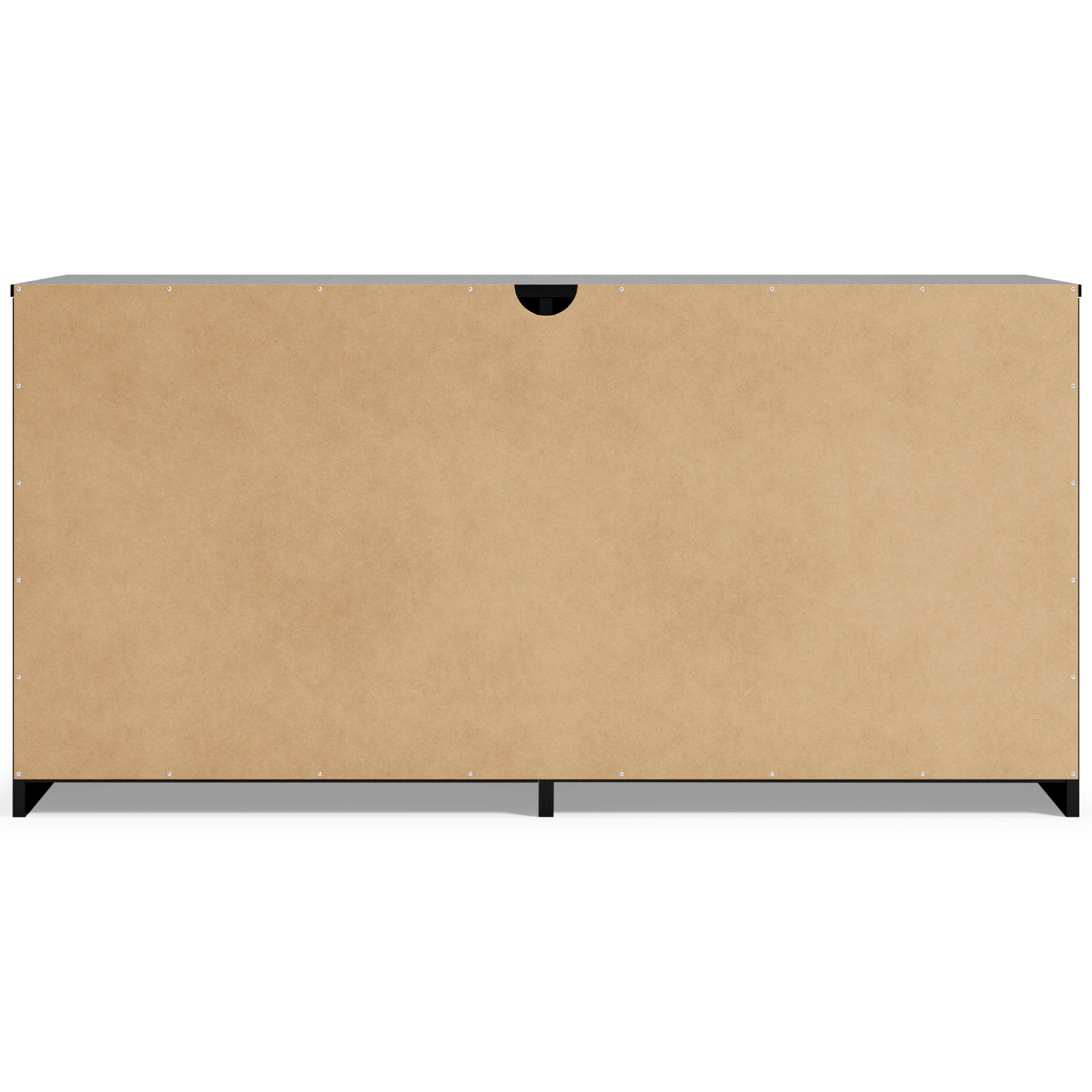 Finch Black Six Drawer Wide Dresser