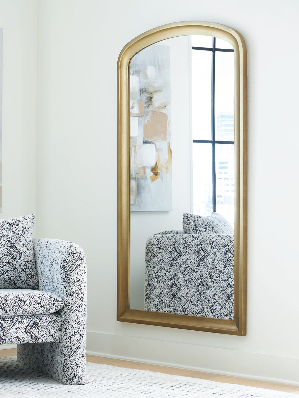 Fintan Gold Floor Mirror