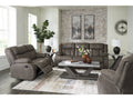 First Base Gunmetal Reclining Sofa, Loveseat and Recliner