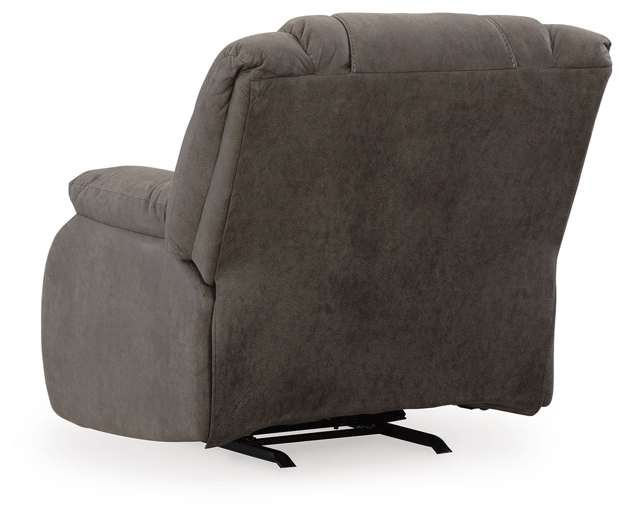 First Base Gunmetal Reclining Sofa and Recliner