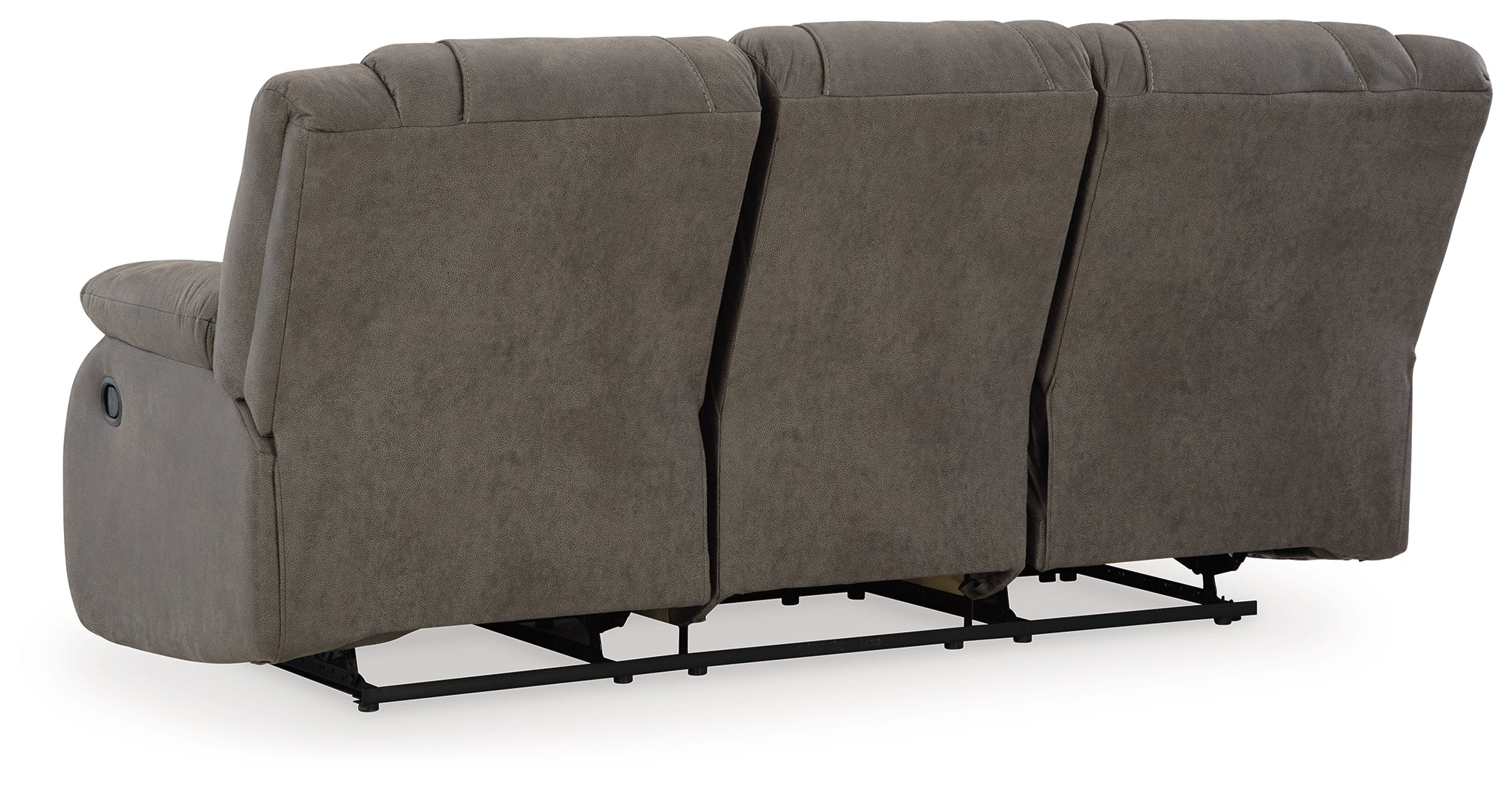 First Base Gunmetal Reclining Sofa and Recliner