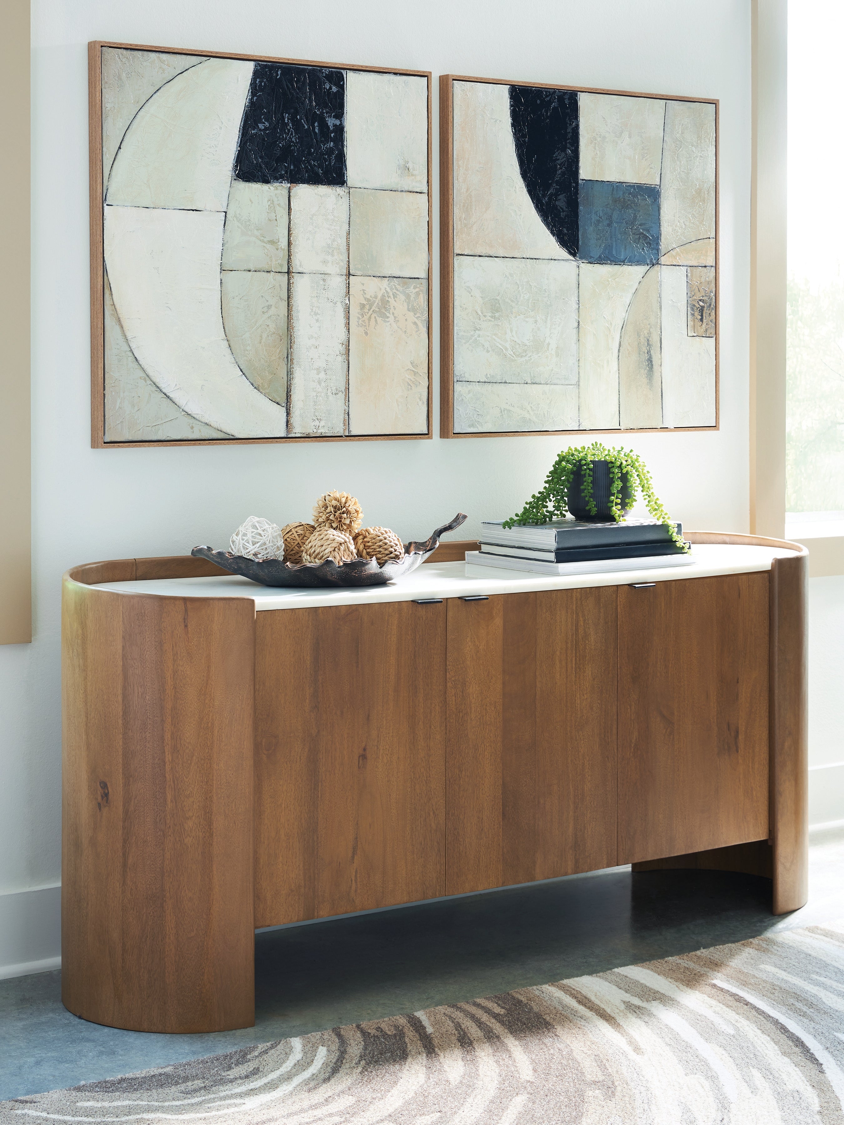 Fitzroy Brown/White Accent Cabinet