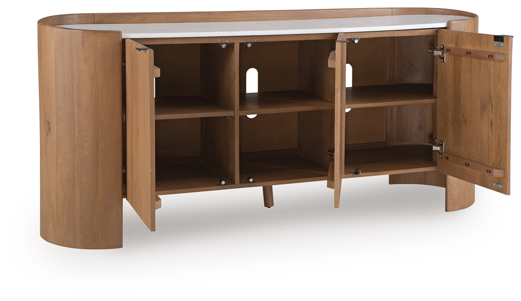 Fitzroy Brown/White Accent Cabinet
