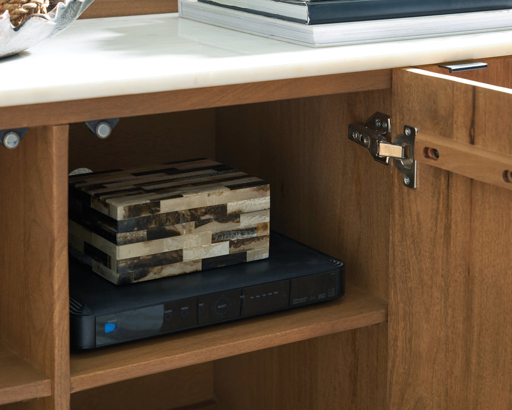Fitzroy Brown/White Accent Cabinet