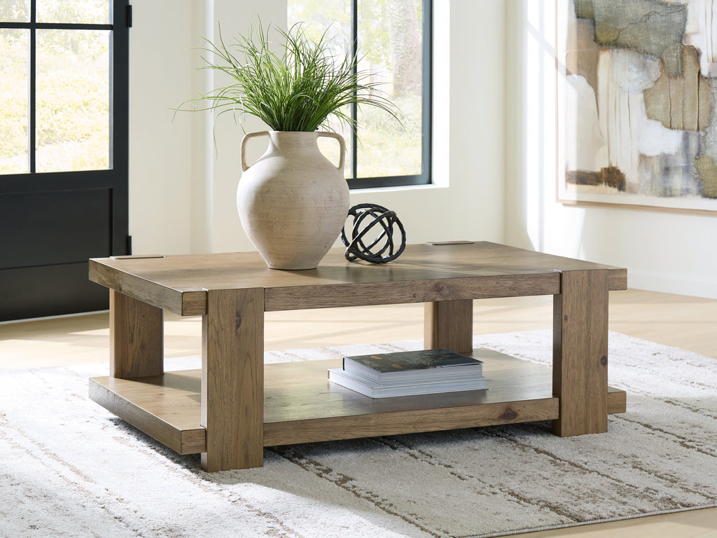 Flangren Light Brown Coffee Table