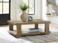 Flangren Light Brown Coffee Table