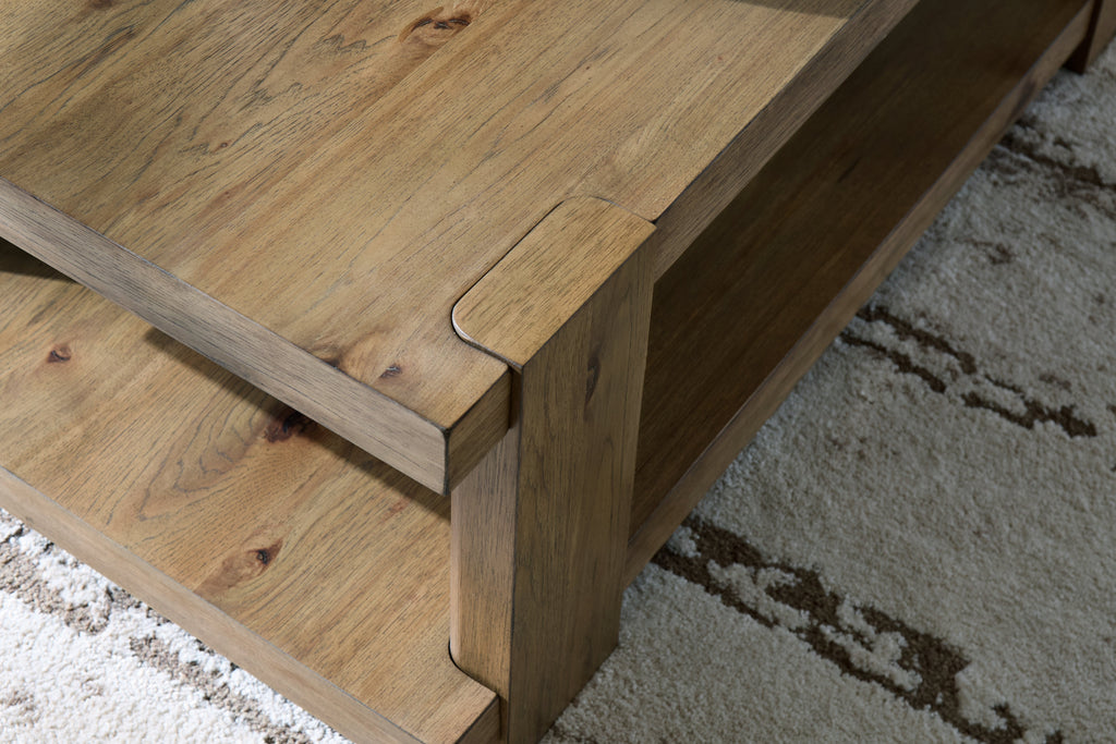 Flangren Light Brown Coffee Table
