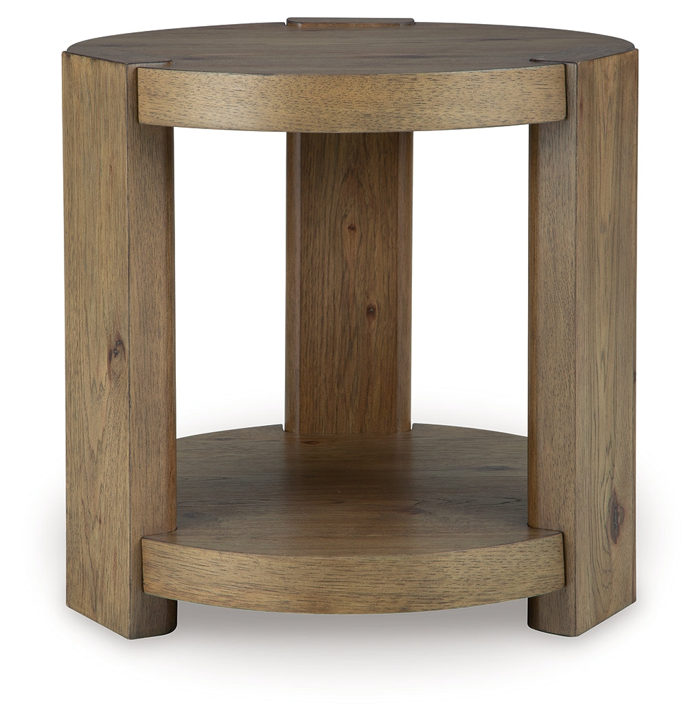 Flangren Light Brown End Table