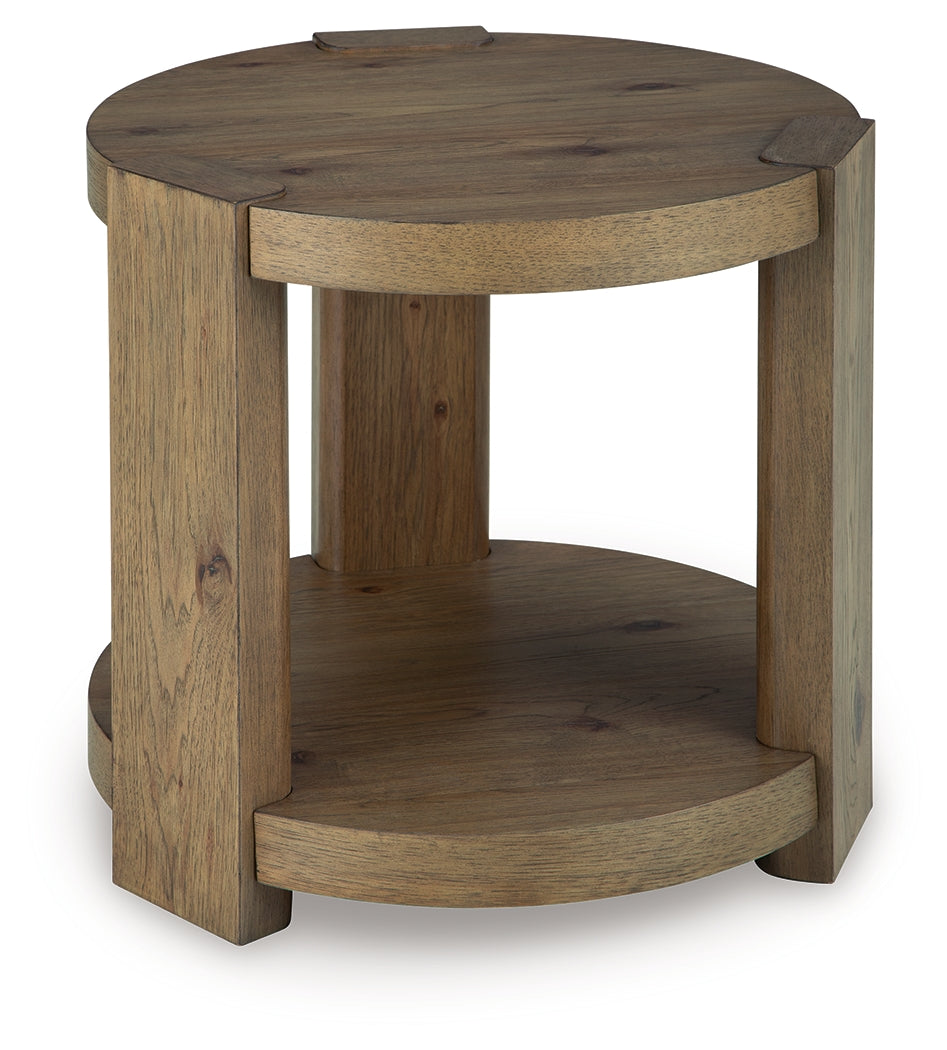 Flangren Light Brown End Table