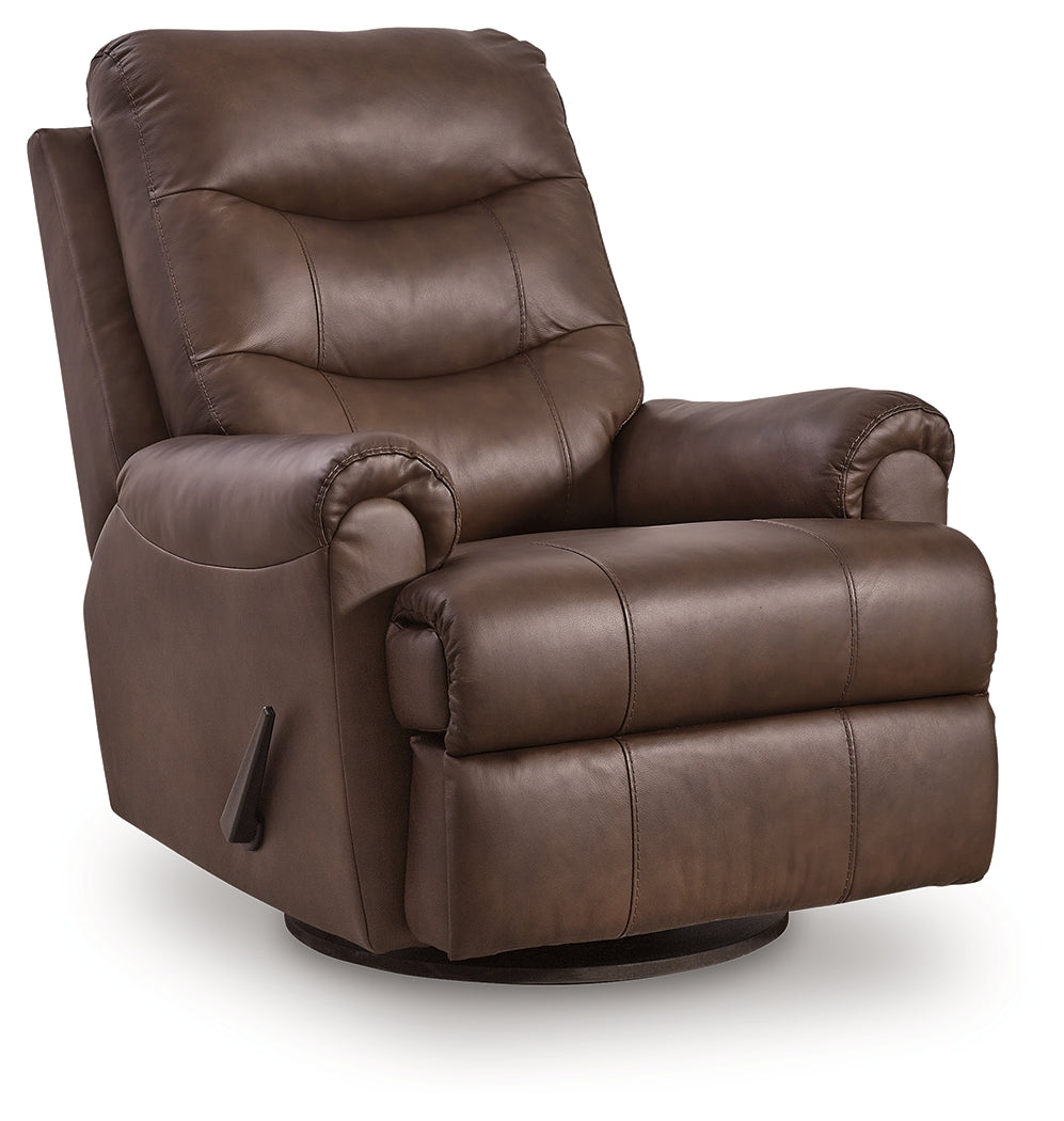 Flynwood Espresso Swivel Glider Recliner