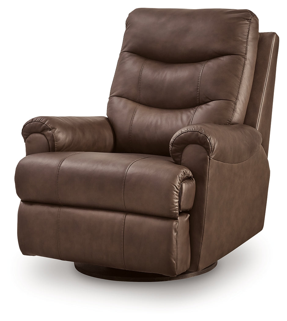 Flynwood Espresso Swivel Glider Recliner