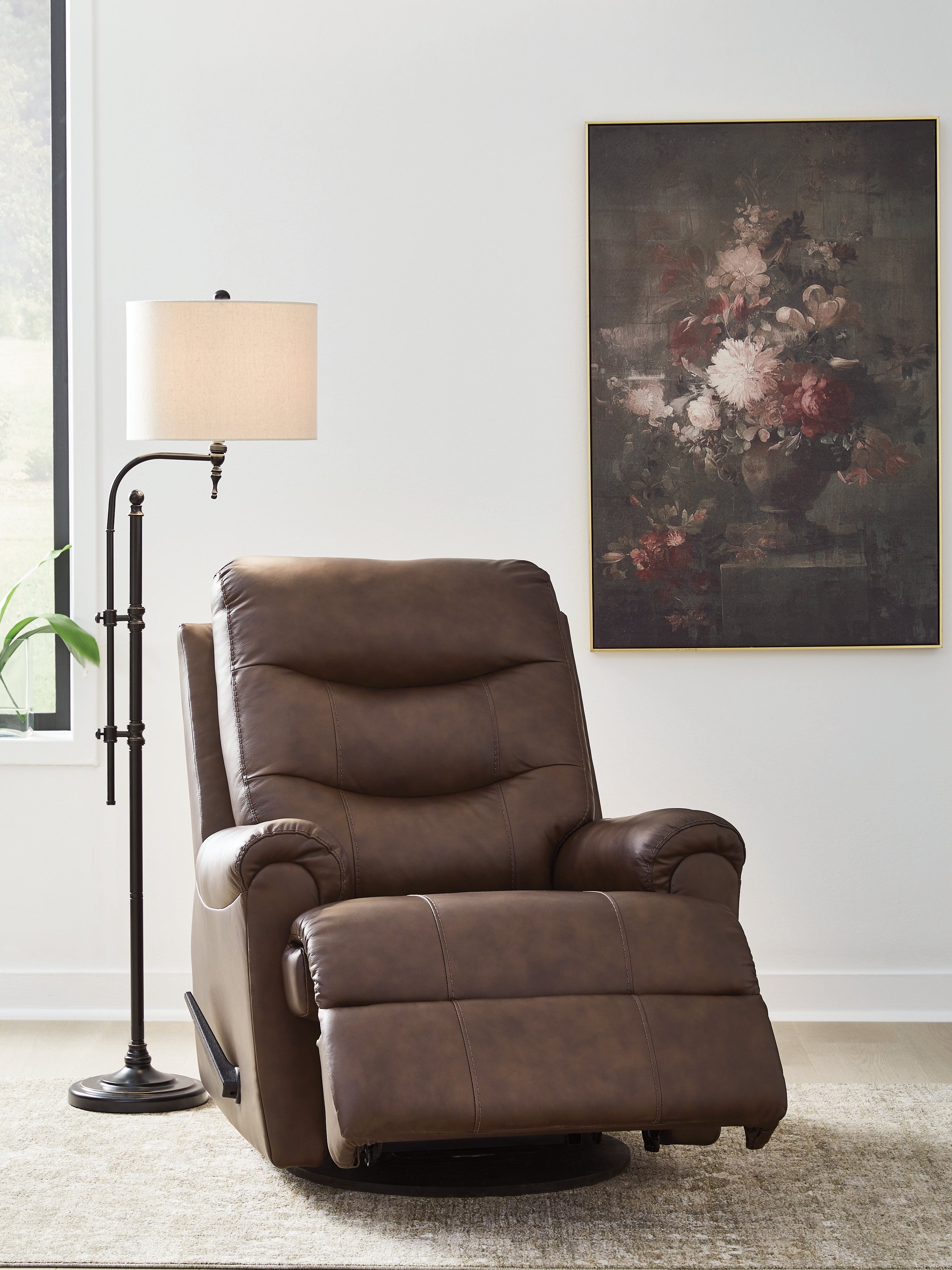 Flynwood Espresso Swivel Glider Recliner