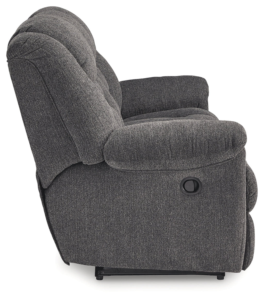 Foreside Charcoal Reclining Sofa and Loveseat