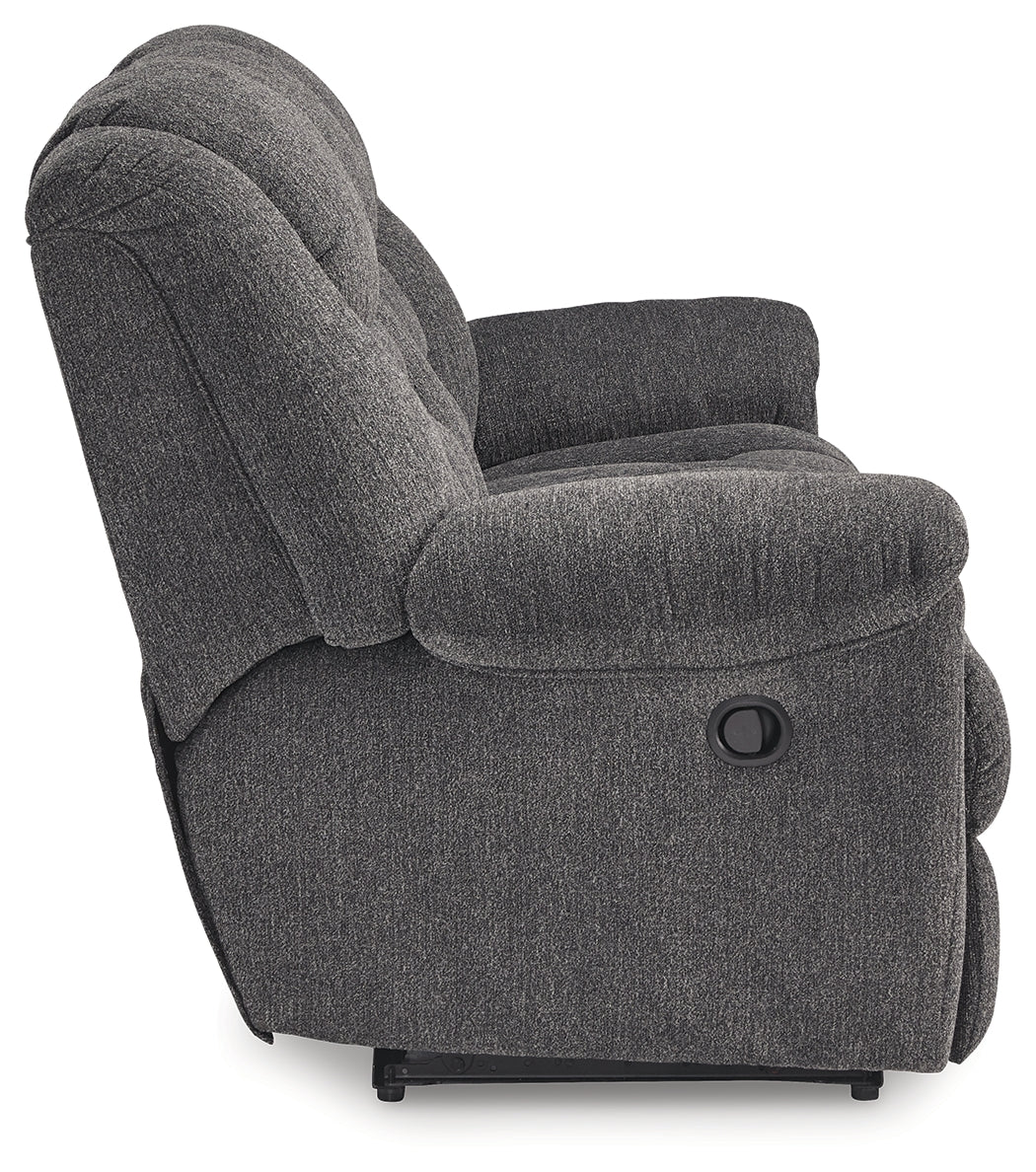 Foreside Charcoal Reclining Sofa and Loveseat