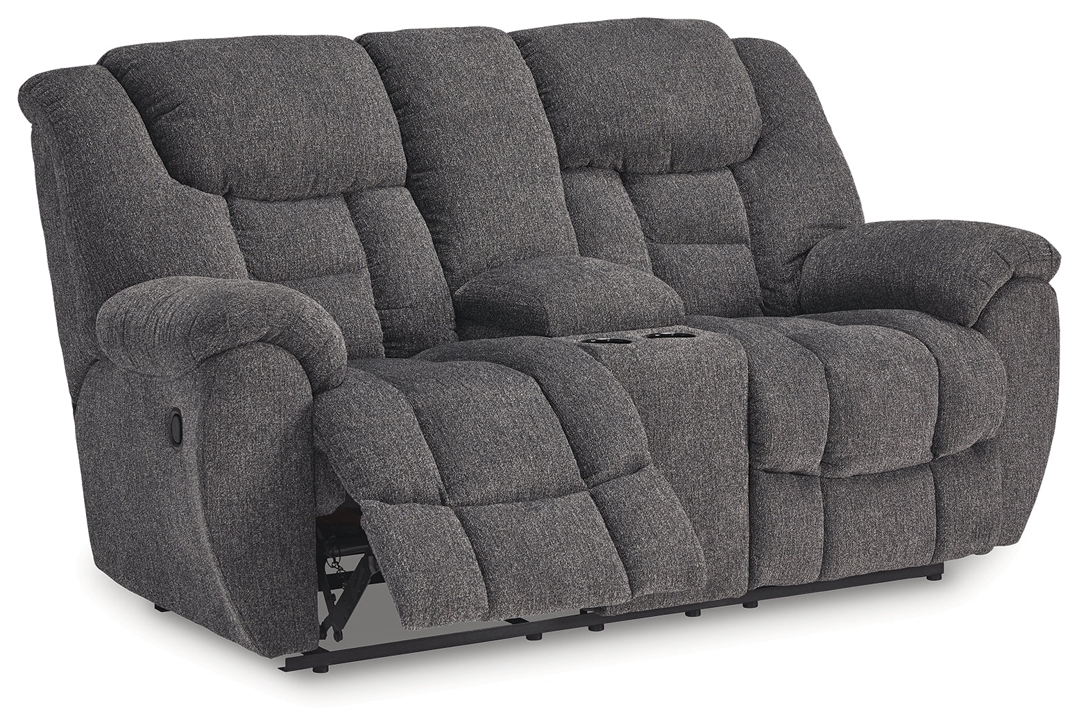 Foreside Charcoal Reclining Sofa and Loveseat